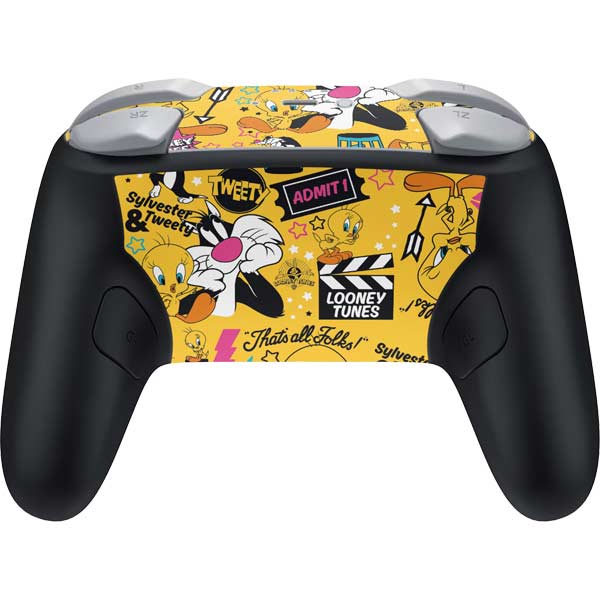 Looney Tunes Tweety and Sylvester Patches Nintendo Switch 2 (2025) Pro Controller Skin