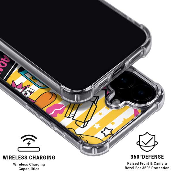 Looney Tunes Tweety and Sylvester Striped Patches iPhone 17 MagSafe Case