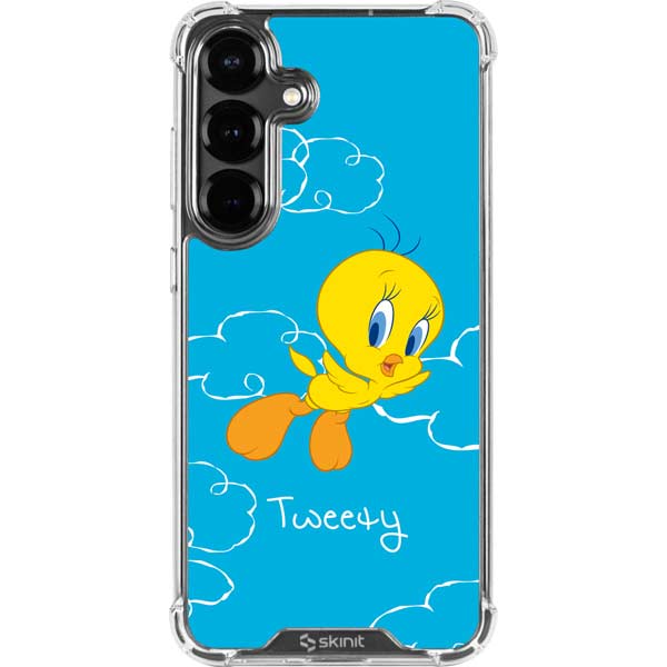Looney Tunes Tweety Bird Flying Galaxy S26 Plus Clear Case
