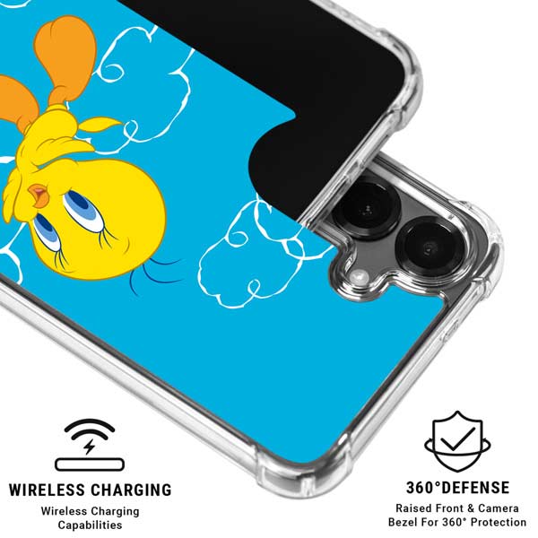 Looney Tunes Tweety Bird Flying Galaxy S26 Plus Clear Case