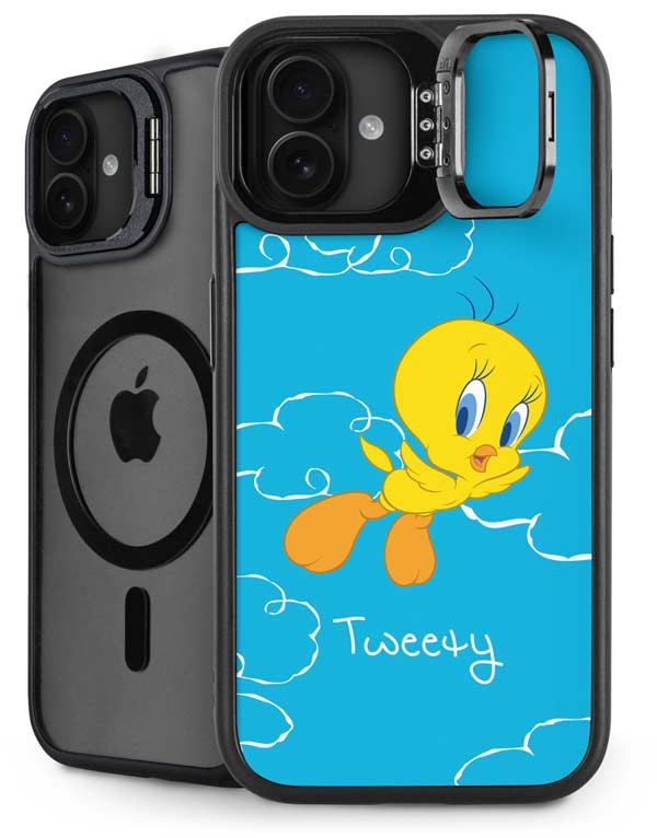 Looney Tunes Tweety Bird Flying iPhone 16 Kickstand Case