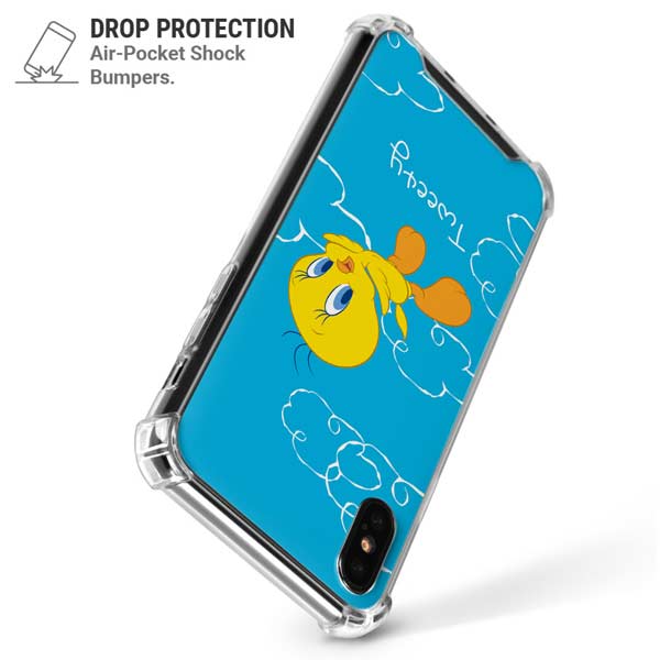Looney Tunes Tweety Bird Flying iPhone X/XS Clear Case