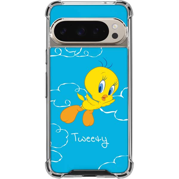 Looney Tunes Tweety Bird Flying Pixel 9 Pro XL Clear Case