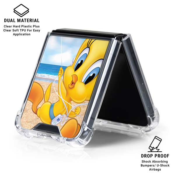 Looney Tunes Tweety Bird Ipod Galaxy Z Flip7 Clear Case