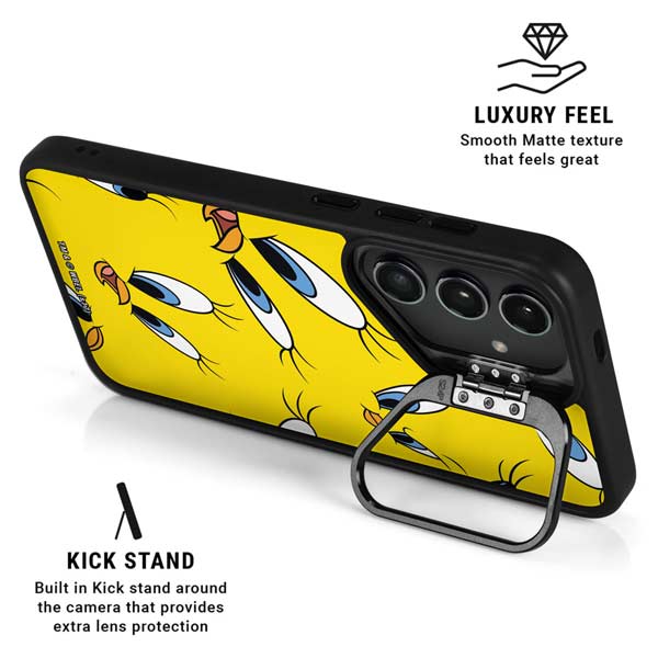 Looney Tunes Tweety Bird Super Sized Pattern Galaxy S26 Ultra Kickstand Case