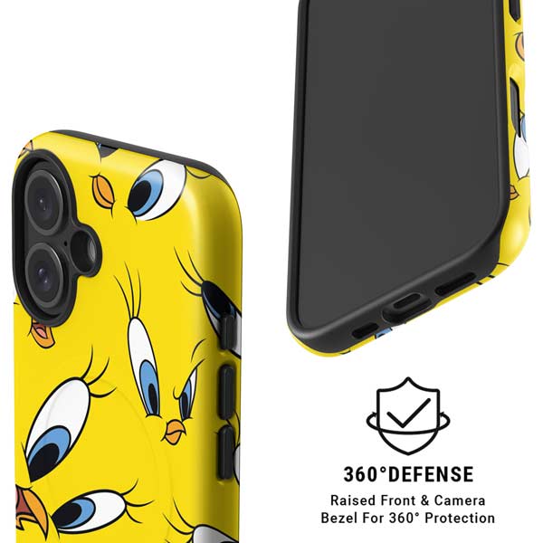 Looney Tunes Tweety Bird Super Sized Pattern iPhone 17 Magsafe Impact Case