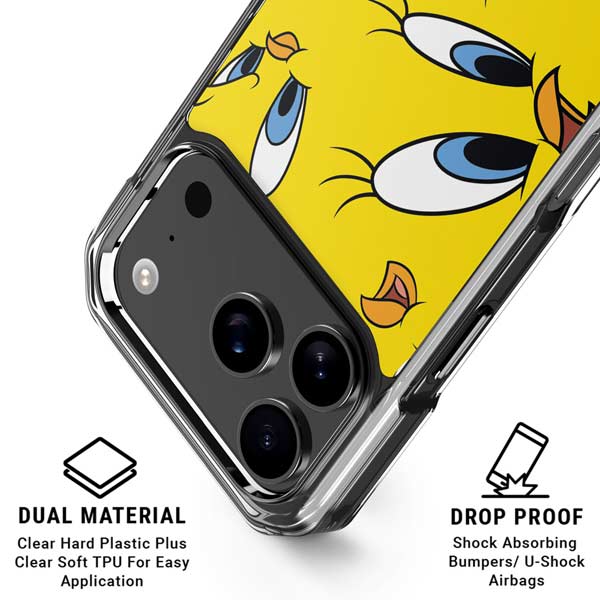 Looney Tunes Tweety Bird Super Sized Pattern iPhone 17 Pro MagSafe Case