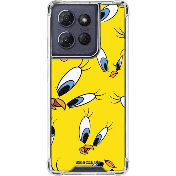 Looney Tunes Tweety Bird Super Sized Pattern Moto G 5G (2025) Clear Case