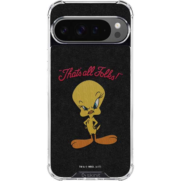 Looney Tunes Tweety Bird Thats All Folks Google Pixel 10 Pro XL Clear Case