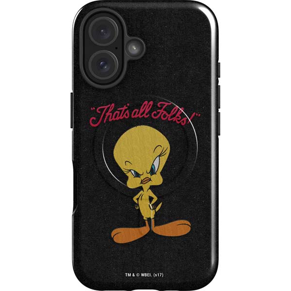 Looney Tunes Tweety Bird Thats All Folks iPhone 16 Magsafe Impact Case