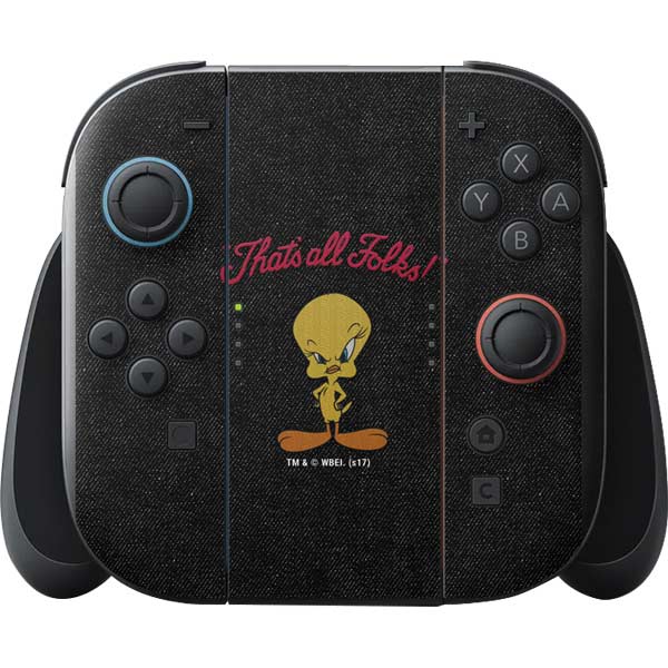 Looney Tunes Tweety Bird Thats All Folks Nintendo Switch 2 (2025) with Joy-Con Skin