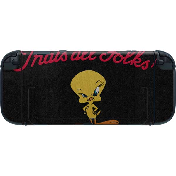 Looney Tunes Tweety Bird Thats All Folks Nintendo Switch 2 (2025) with Joy-Con Skin