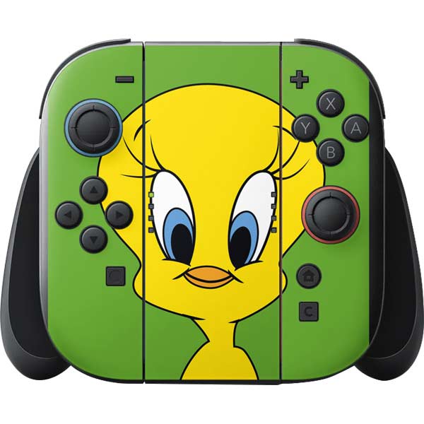 Looney Tunes Tweety Bird Zoomed In Nintendo Switch 2 (2025) with Joy-Con Skin