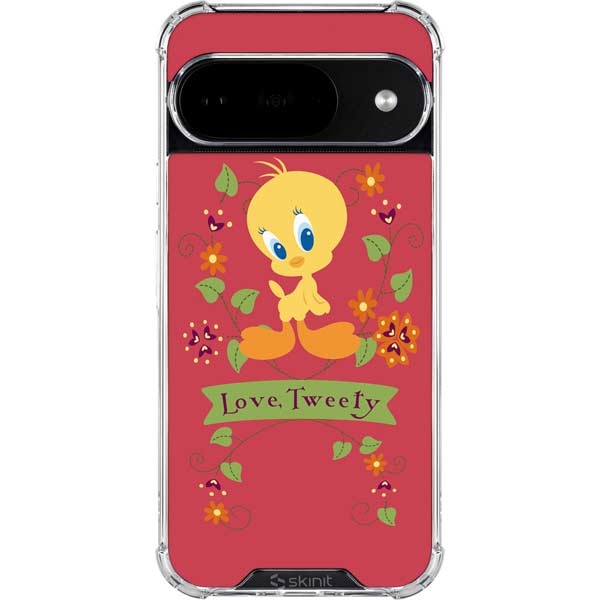 Looney Tunes Tweety Embroidered Google Pixel 10 Clear Case