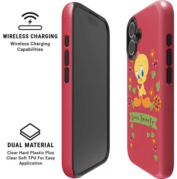 Looney Tunes Tweety Embroidered iPhone 16 Magsafe Impact Case