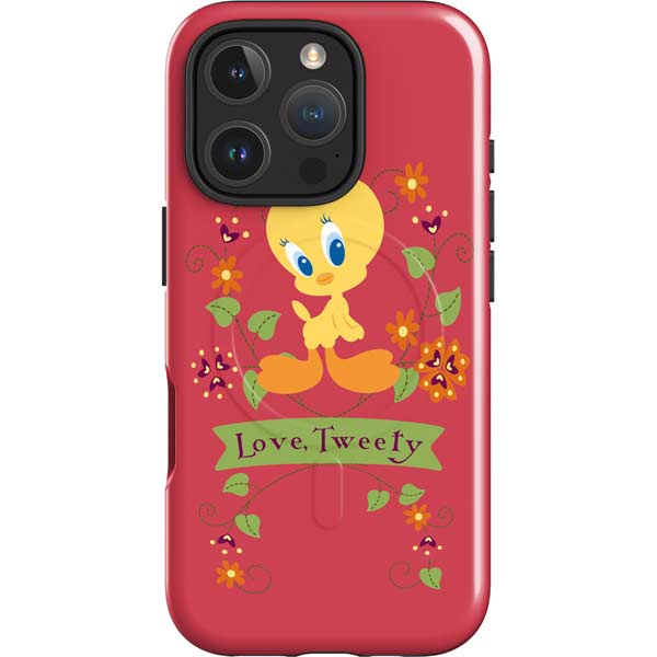 Looney Tunes Tweety Embroidered iPhone 16 Pro Max Magsafe Impact Case