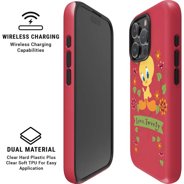 Looney Tunes Tweety Embroidered iPhone 16 Pro Max Magsafe Impact Case