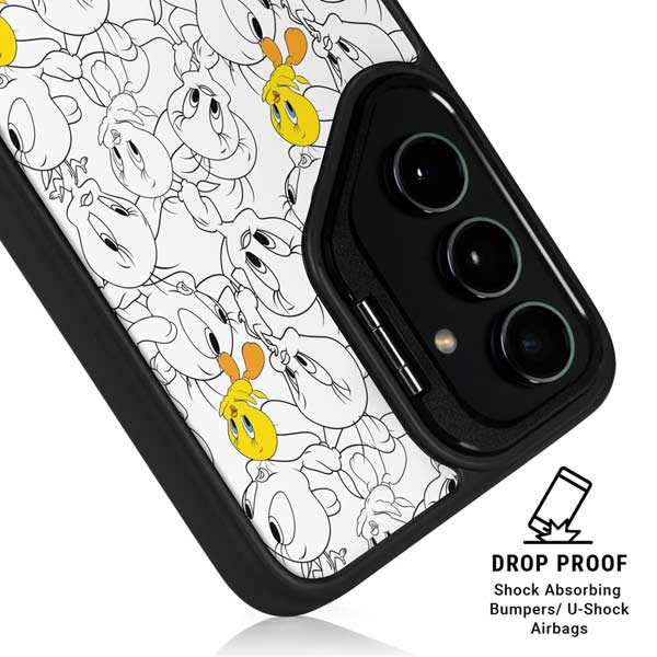 Looney Tunes Tweety Super Sized Pattern Galaxy S26 Ultra Kickstand Case