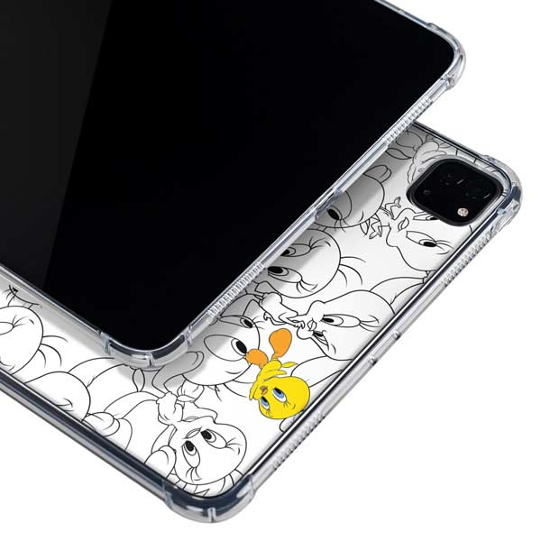 Looney Tunes Tweety Super Sized Pattern iPad Pro 11in (2024) Clear Case