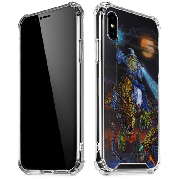 Twilight Tempest Wizard by Ed Beard Jr iPhone X/XS Clear Case