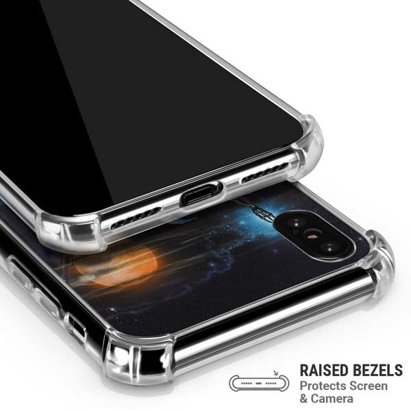 Twilight Tempest Wizard by Ed Beard Jr iPhone X/XS Clear Case