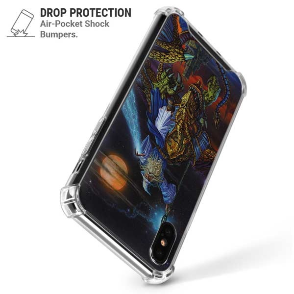 Twilight Tempest Wizard by Ed Beard Jr iPhone X/XS Clear Case