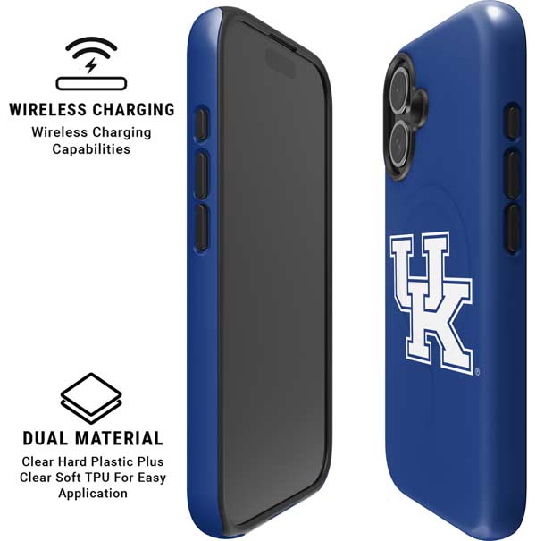 University of Kentucky UK on Blue iPhone 16 Plus Magsafe Impact Case