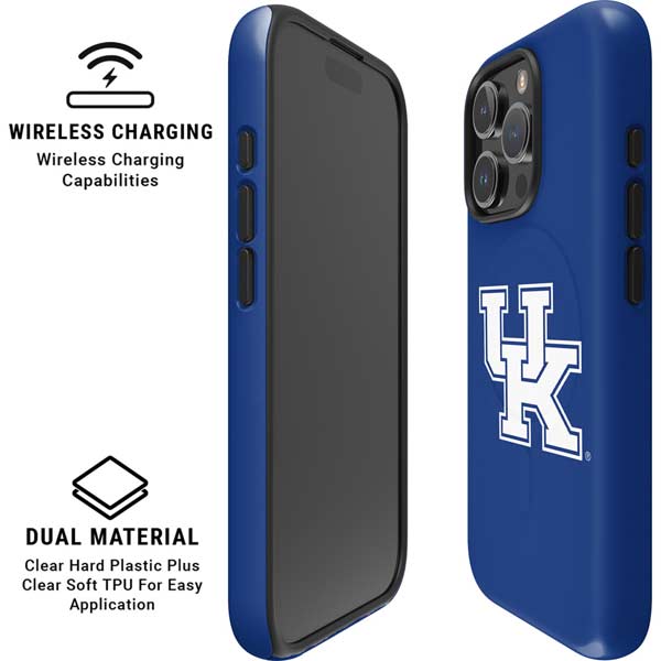 University of Kentucky UK on Blue iPhone 16 Pro Max Magsafe Impact Case