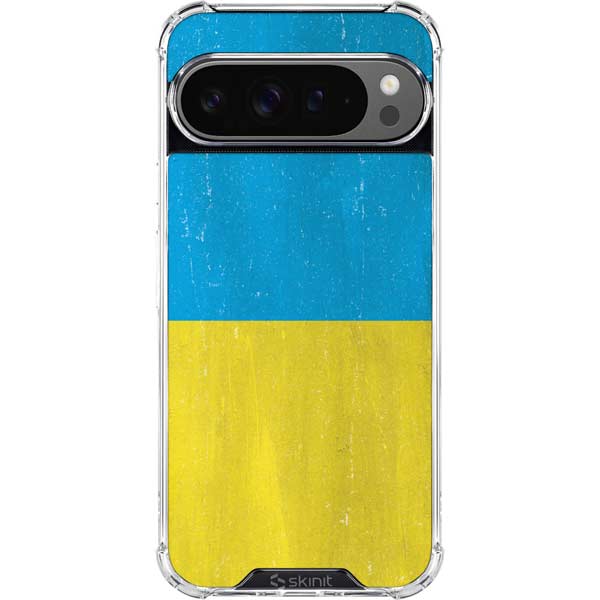 Ukraine Flag Distressed Google Pixel 10 Pro XL Clear Case