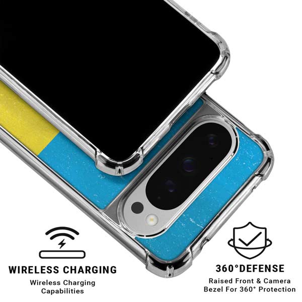 Ukraine Flag Distressed Google Pixel 10 Pro XL Clear Case