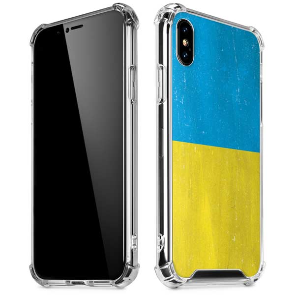 Ukraine Flag Distressed iPhone X/XS Clear Case