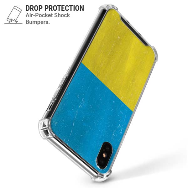 Ukraine Flag Distressed iPhone X/XS Clear Case