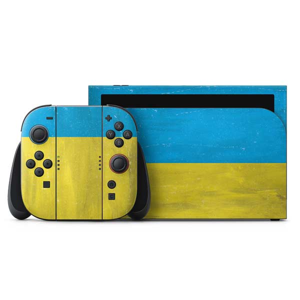 Ukraine Flag Distressed Nintendo Skins