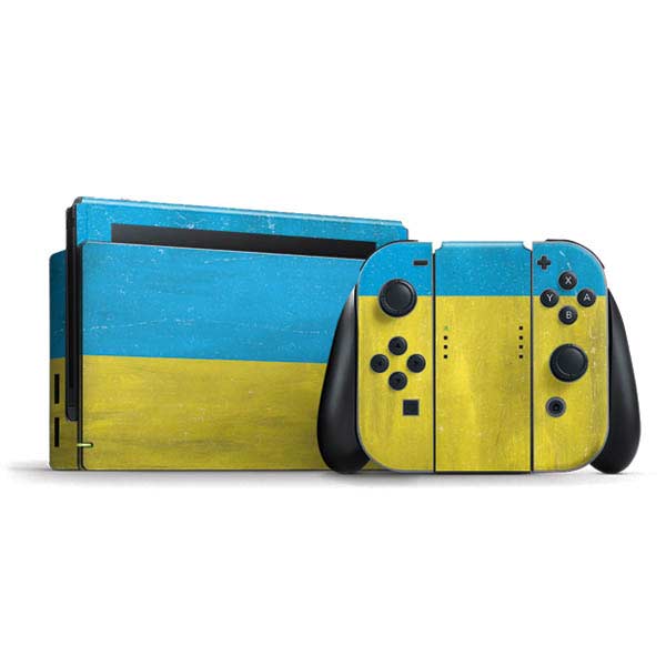 Ukraine Flag Distressed Nintendo Skins