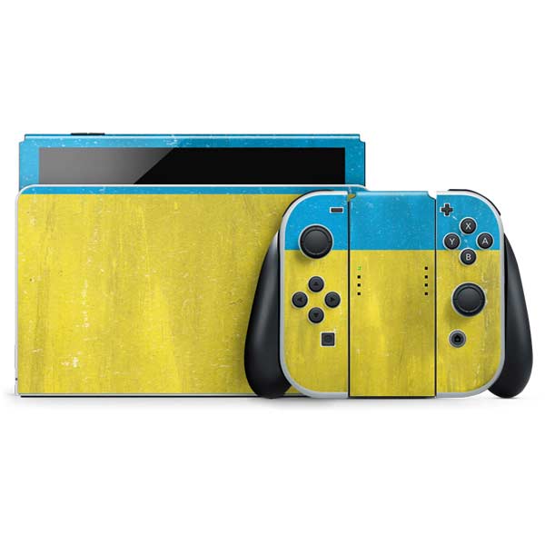 Ukraine Flag Distressed Nintendo Skins