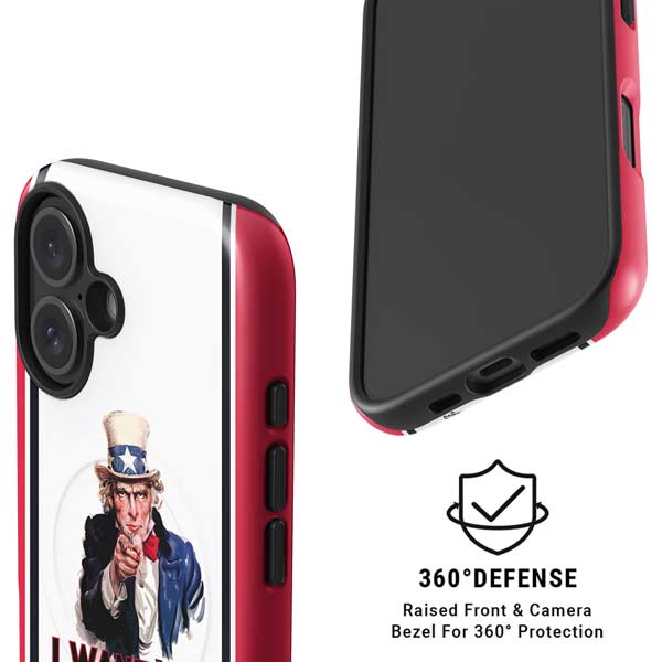 Uncle Sam Vintage War Poster iPhone 16 Magsafe Impact Case