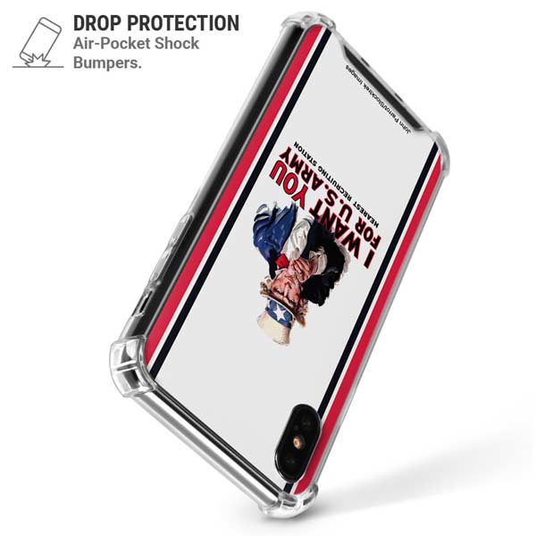 Uncle Sam Vintage War Poster iPhone X/XS Clear Case