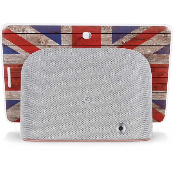 United Kingdom Flag Dark Wood Google Home Hub Skin