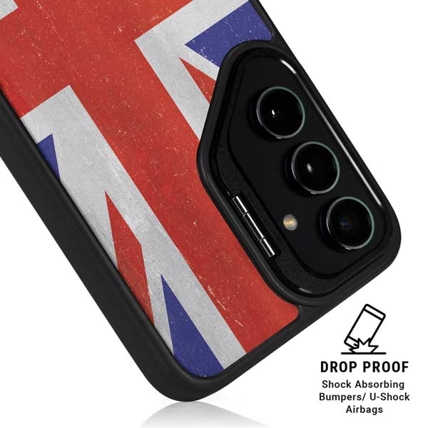 United Kingdom Flag Distressed Galaxy S26 Kickstand Case