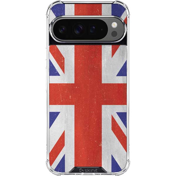 United Kingdom Flag Distressed Google Pixel 10 Pro XL Clear Case