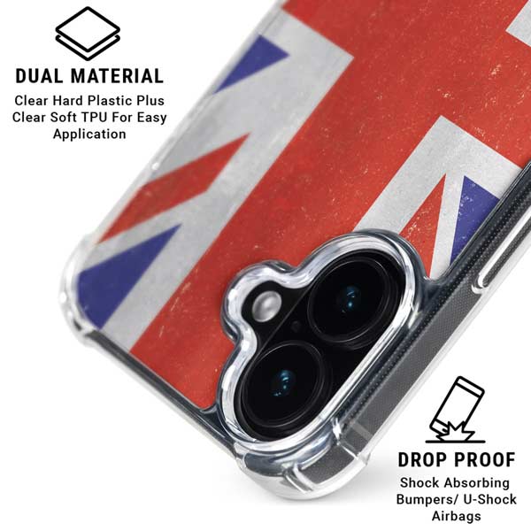 United Kingdom Flag Distressed iPhone 17 MagSafe Case