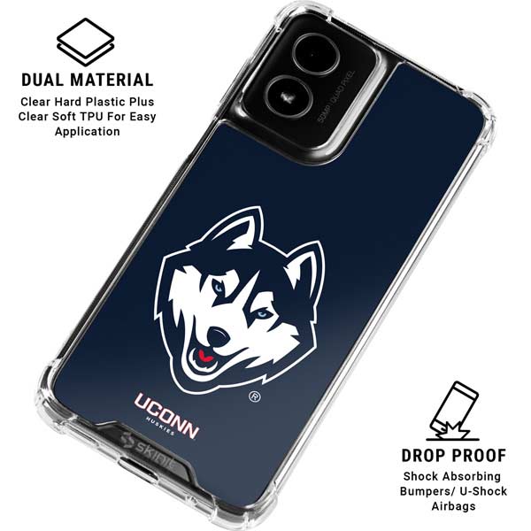 University of Connecticut Huskies Moto G Power 5G Clear Case