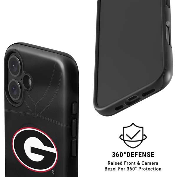 University of Georgia Black Jersey iPhone 16 Plus Magsafe Impact Case