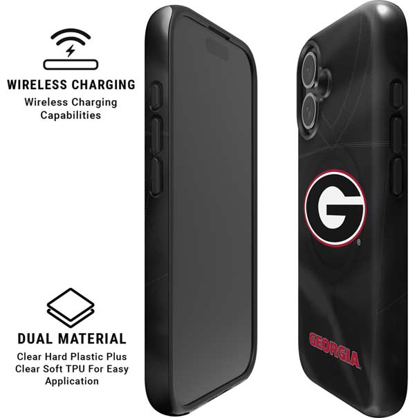 University of Georgia Black Jersey iPhone 16 Plus Magsafe Impact Case