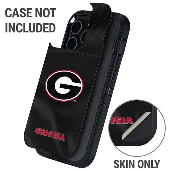 University of Georgia Black Jersey Otterbox Defender iPhone Skin