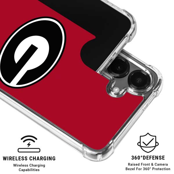 University of Georgia Logo Red Galaxy S26 Plus Clear Case