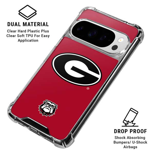 University of Georgia Logo Red Google Pixel 10 Pro XL Clear Case