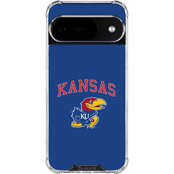 University of Kansas Collegiate Text Google Pixel 10 Clear Case