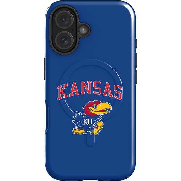 University of Kansas Collegiate Text iPhone 16 Magsafe Impact Case