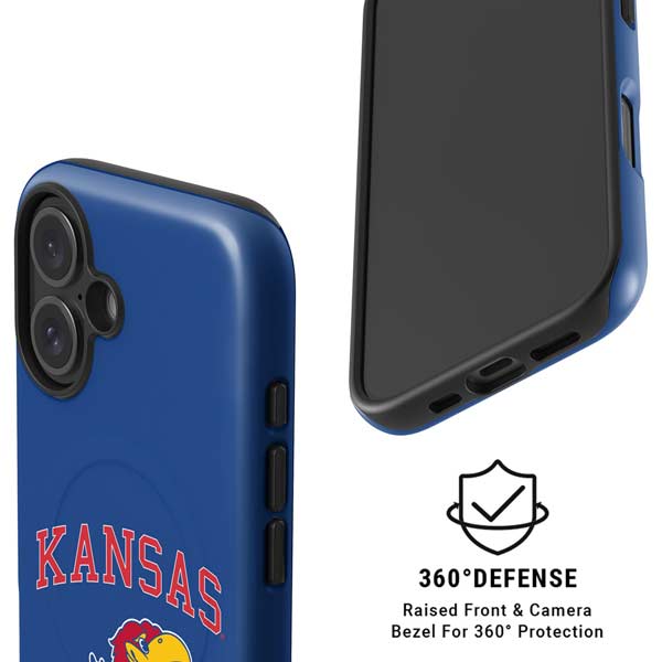 University of Kansas Collegiate Text iPhone 16 Magsafe Impact Case
